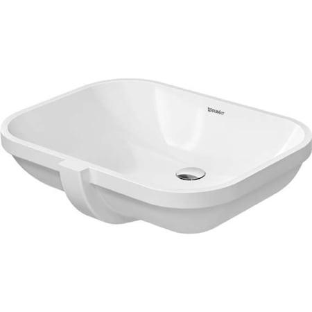 Duravit Undrcntr Basin 22" D-Code Whi w/Overflow w/o Tap-Platform Wh 0338560000